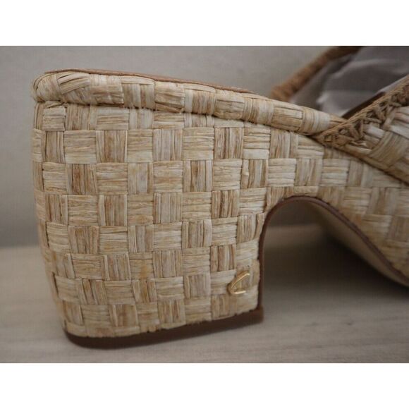 Circus NY x Sam Edelman Women Sz 9.5M Bleached Beechwood Raffia Ilyse Sandals - Picture 9 of 11